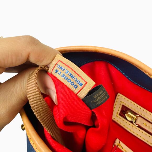 Vintage Dooney & Bourke Robert F. Kennedy Human Rights Blue Leather Bag - Picture 12 of 13